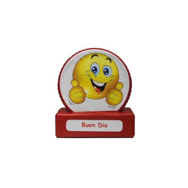 ALCANCÍA DE PLÁSTICO DISEÑO DE EMOTICON